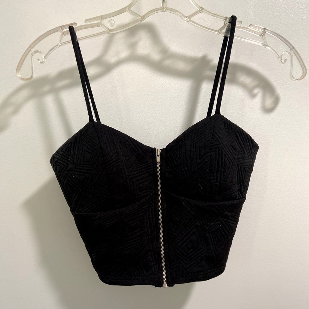 Zipper crop top Small